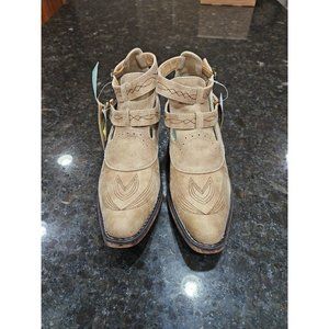 Womens Roper Vintage beige fashion boots Willa ankle Size 9.5